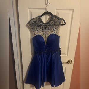 Royal Blue Beaded Prom/Homecoming Dress